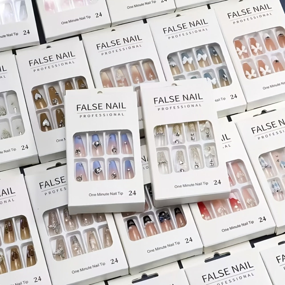 576 Nail Designs in Any Combination, Available in Medium, Short And Long Lengths, Including Square, Almond, Oval And Ballerina Shapes. These Stylish Shiny Nail Products Are Removable Fake Nails That Enhance Your Look And Showcase Your Beauty