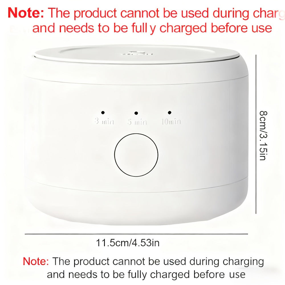 Denture Cleaning Machine One-Touch Operation Automatic Cleaning Device 3 Speeds Timing for Cleaning Jewelry Glasses