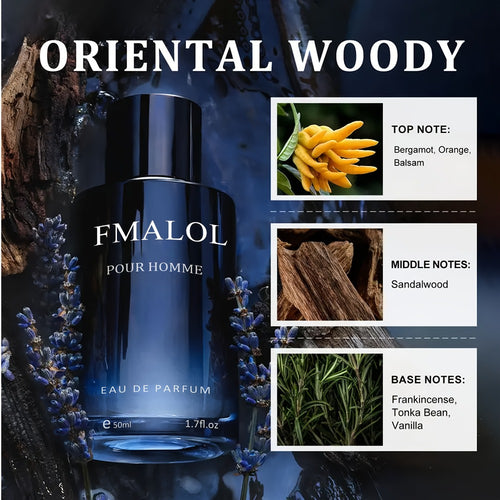 1.69oz Men's Cologne & Body Spray Perfume Suitable for Dates, Pheromone Perfume with Lemon Bergamot & Sage, Long-Lasting Fresh Fragrance, -Based Cologne Gift for Him, 4-6 Hour Scent for Holidays, Summer Perfume for Daily Use