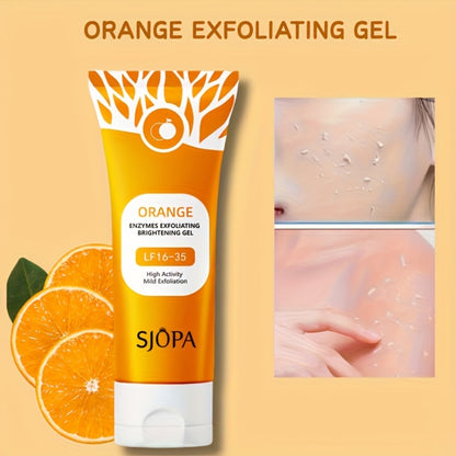 Exfoliating Face Gel Orange Vitamin C Salicylic Acid Brightening Pore Cleansing Alcohol Free Moisturizing Physical Exfoliant for All Skin Types Daily Use 100g