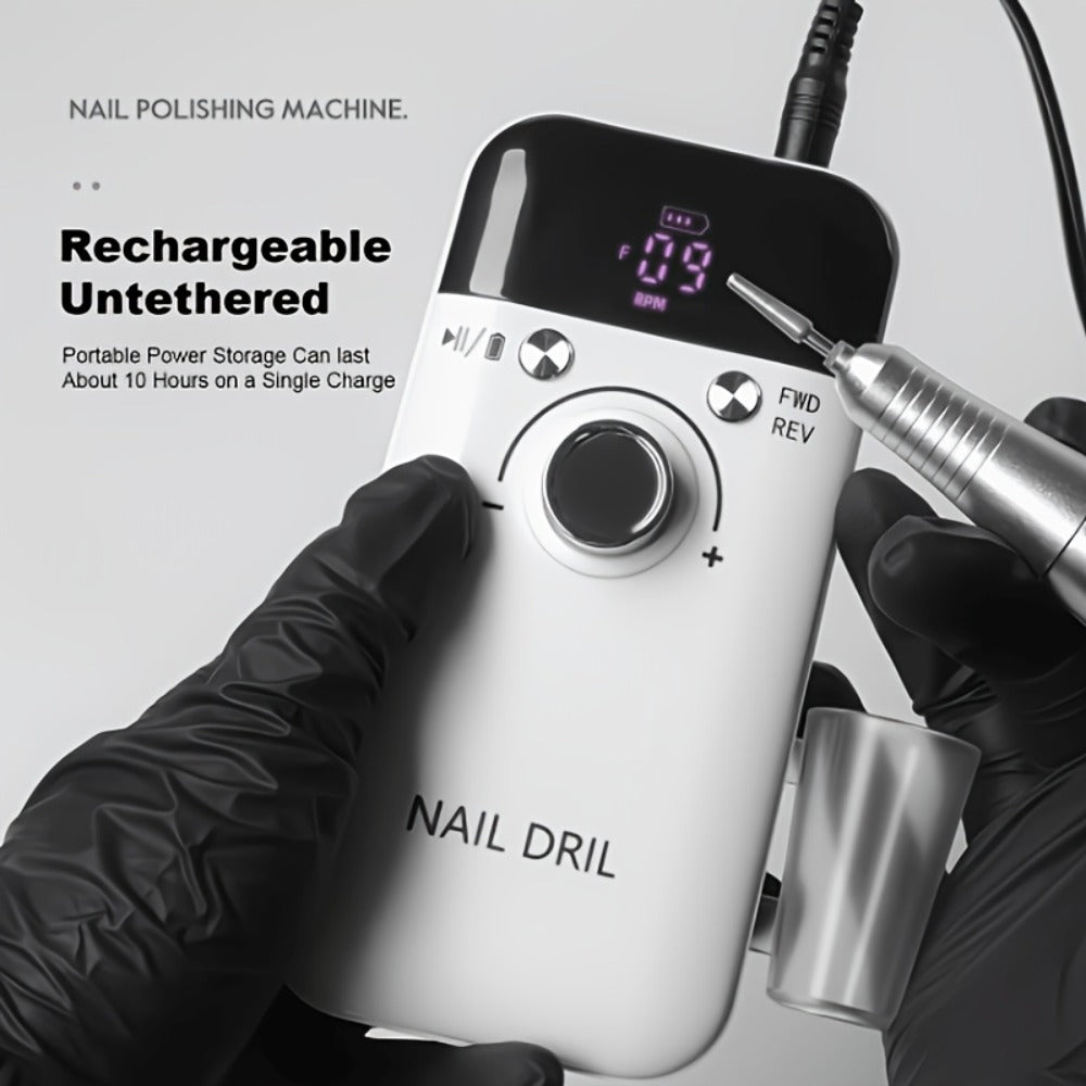 Professional E- for nail Drill 45000 RPM Rechargeable Electric for nail File Kit Portable&Low Noise for nail Drill Manicure Pedicure Tools Polishing Set With for nail Drill Bits Sanding Bands For Nail Salon&Perfect Holiday Gifts For Women