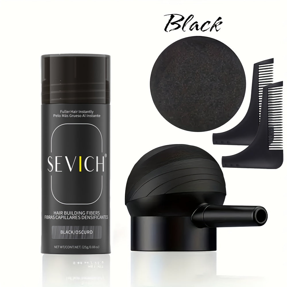 2-in-1 Hair Thickening Fiber Set—Powder + Applicator, Creates a Natural, Voluminous Effect, Suitable for All Hair Types