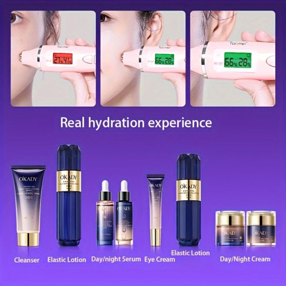 OKDAY Hydrolyzed Collagen, Sodium Hyaluronate, Makes Skin Feel Smooth, Looks Younger, Firmer, Enhances Skin Elasticity, Skin Care Kits, High-End Skin Care Products, Gifts for Women, Thanksgiving Gifts, Suitable for Gifts - Christmas/ New Year/Gifts