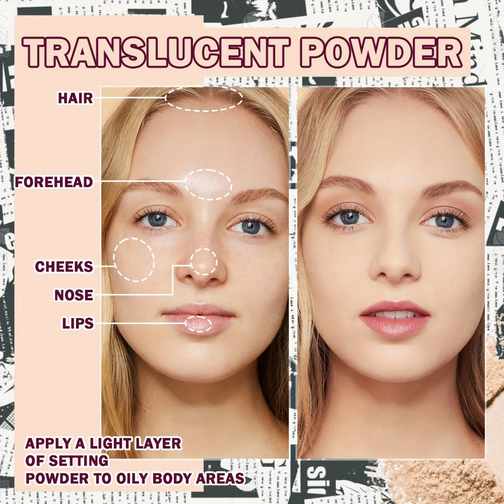 BB Cream Makeup Kit with Loose Setting Powder, Brush & Sponge — Full Coverage Foundation, Waterproof Long-Lasting, Hydrating for All Skin Types