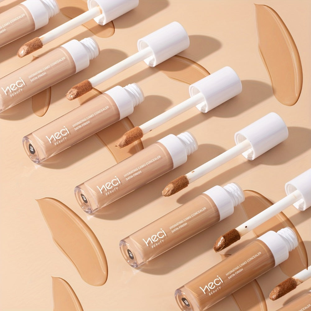 Concealer & Highlighter Set 2 Pcs - Buildable Coverage Liquid Concealer with Contour Stick, Hydrating Pore-Minimizing Long-Lasting Formula for Blemishes & Dark Circles