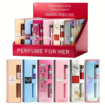 Perfume Gift Set for Women 6 Piece Travel Mini EDP Spray — 6 Floral Eau de Parfum Scents 1.18 fl oz Each | Long Lasting TSA-Friendly Fragrance Sampler