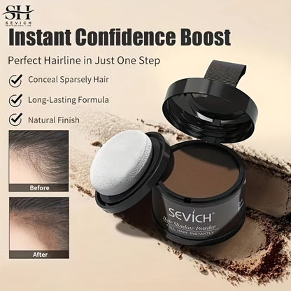 Root Coverage Powder for Thinning Hair - Hairline Concealer with Natural Shadow Effect, Voluminous Lift & Lightweight Formula, Sensitive Scalp Safe, Easy Brush Application for Men & Women All Hair Types