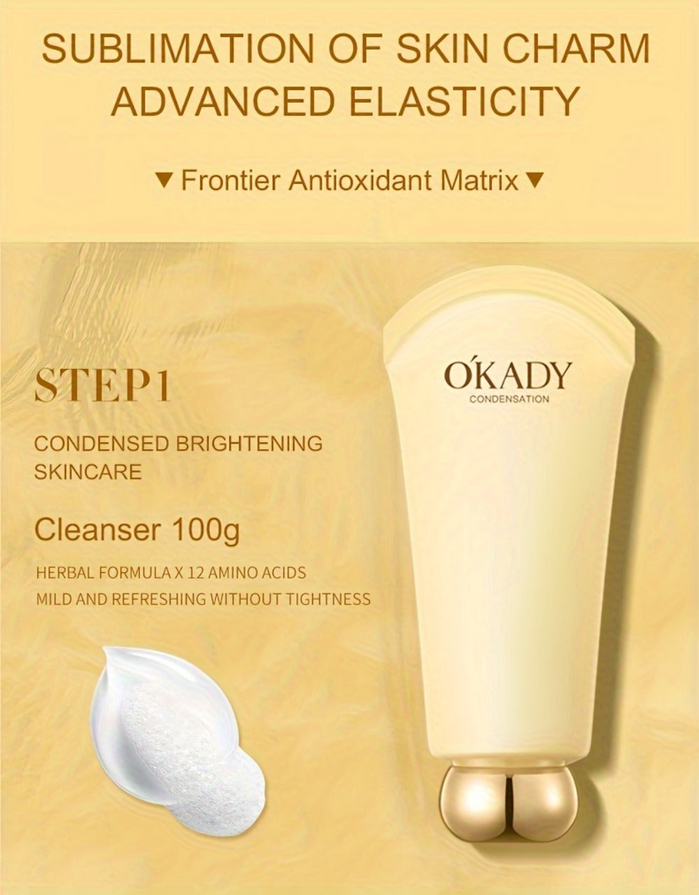 Ginseng Skincare Set 9-Piece OKADY Anti-Aging Alcohol-Free Hypoallergenic Cleansing Purifying Quick Absorbing Facial Skincare Kit Gift for Women Mom Girlfriend