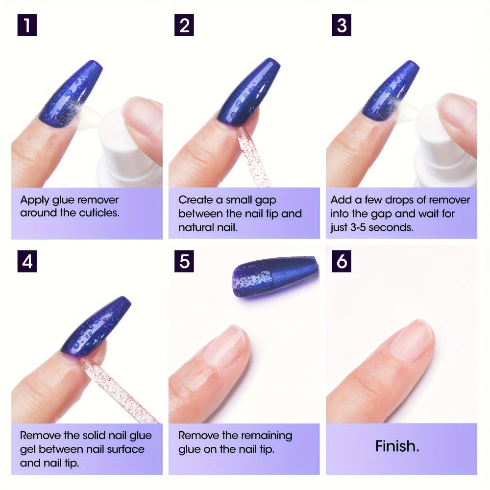 Gellen 30g Solid Nail Glue Gel & Nail Glue Remover Kit: U V Light For Nails Complete Nails Tools For Press Ons Strong Nail Glue Gel Nail Lamp For Gel Nails And Quick Press On Nail Remover, Christmas Gift For Women