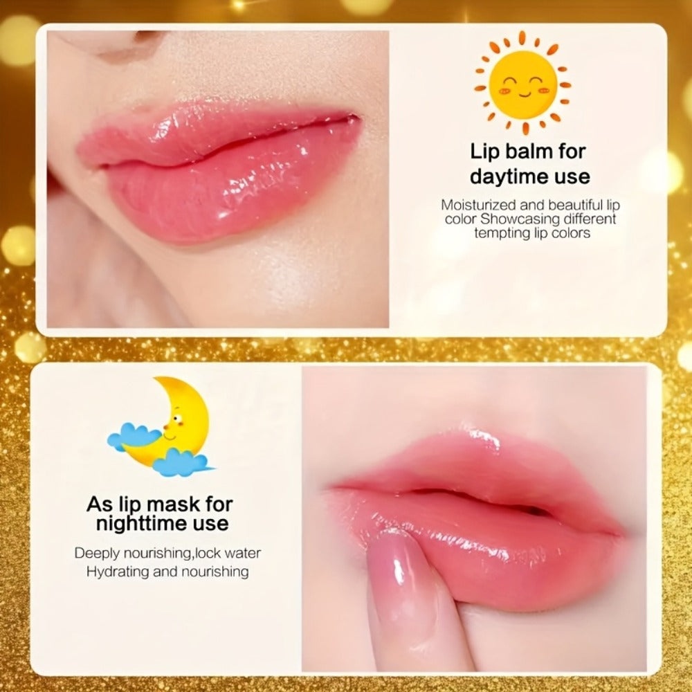 Color Changing Lip Gloss Set 3 Pcs - Temperature Magic Pink Tint, Crystal Jelly Balm & Lipstick Combo, Plant Squalane Moisturizing, Natural Hydrating Lip Makeup, Valentine's Day Christmas Gift