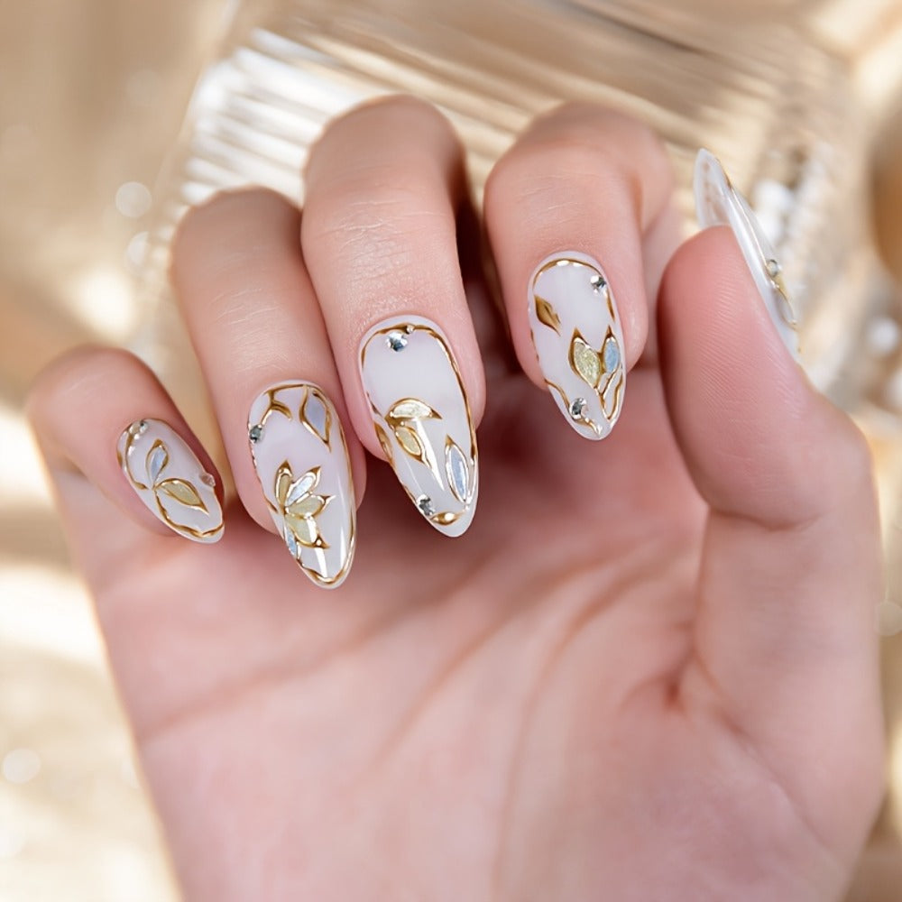 DXDL 2pcs 0.17oz Metallic Painting Gel Nail Polish Set, 3D Chrome Mirror Effect, Silvery And Golden Painting Gel Line And French Nail Art, Soak Off Painted Drawing Liner Design for Salon Nail Art Manicure Home