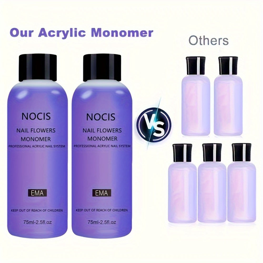 NOCIS 3pcs/10pcs Acrylic Liquid Monomer System For Nail Extensions - Professional Grade, Odorless, Ideal For Salon & Use 2.54oz/2.5fl. OzX10pcs/3pcs
