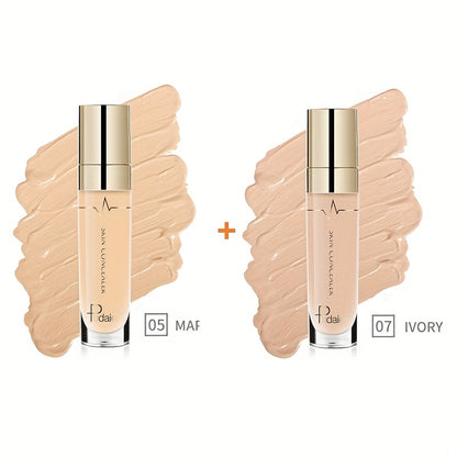Eye Concealer Cream 2PCS - Dark Circles & Wrinkles Coverage Waterproof Long-Lasting Liquid Concealer Stick with Plant Squalane Moisturizing Formula