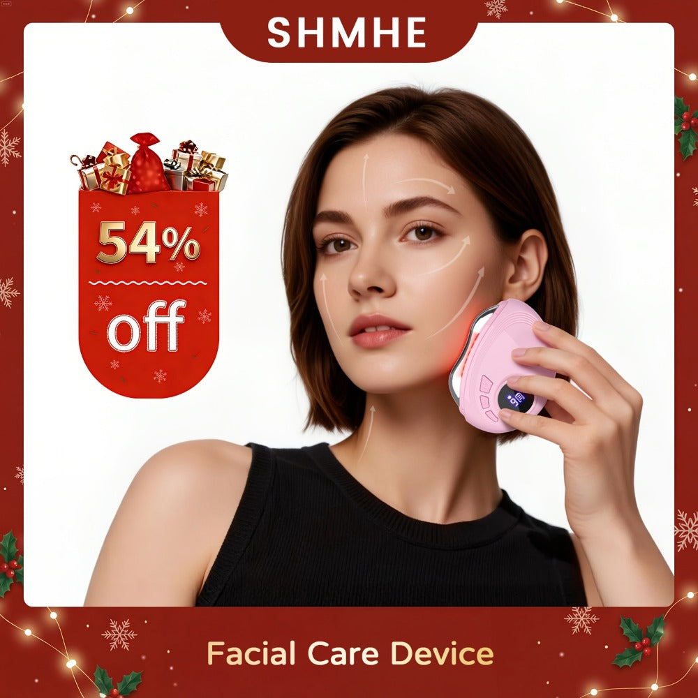 Pink Electric Gua Sha Facial Sculpting, 9 Speeds for Vibration And Another 9 Speeds for The Heat