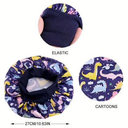 Shower Caps 6 Pack Unicorn Colorful - Adjustable Reusable Printed Shower Cap with Elastic Band for Women, Spa, Salon, Bath & Travel | Waterproof Hair Cap Set