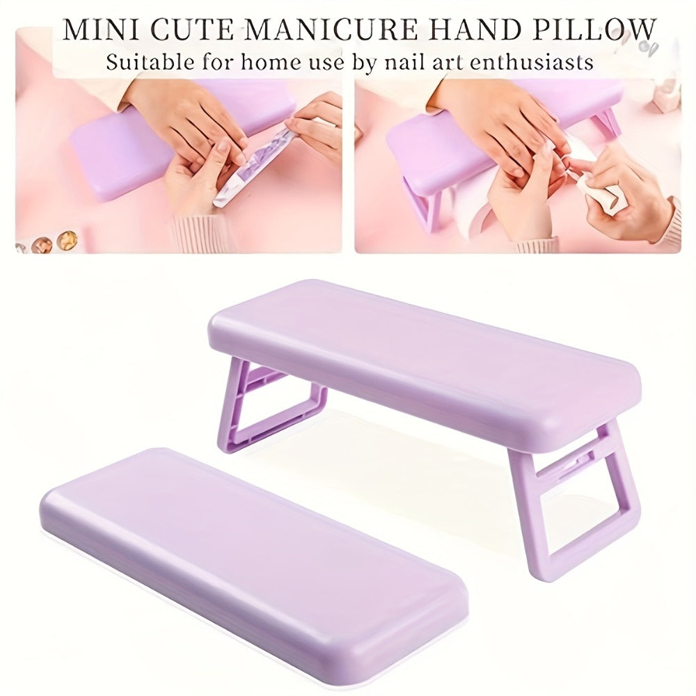 1pc Folding Nail Armrest, Nail Technician Hand Support - Salon Wrist Bracket - Nail Pillow - Nail Pillow Armrest - Portable Scaffold - Nail Station Essentials