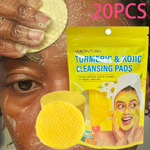 Ginger AHA Exfoliating Cleansing Pads 20 Sheets - Alpha Hydroxy Acid 0.3% Oil Control Deep Moisturizing Gentle Face Pads for All Skin Types