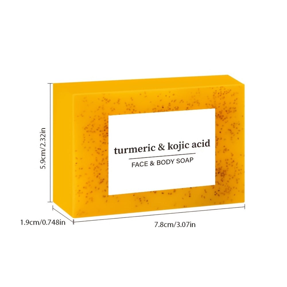 6/12pcs Turmeric Soap Set with Lemon, Turmeric Cleansing Soap, Body Soap, Handmade, Alcohol-Free, Great for Facial And Body Cleansing, Exfoliating Bath Soap, with Two Lathering Screens, Oil Control