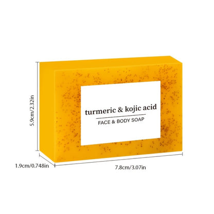 Turmeric Soap Bar Set with Lemon Handmade Natural Exfoliating Face Body Cleansing Soap Oil Control Alcohol Free with Lathering Screens 6 / 12pcs