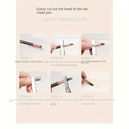 Waterproof Eyebrow Pencil 4-Pack - Smudge Proof Long Lasting Double-Ended with Built-In Brush, Sulfate Free, Natural Look for All Skin Types