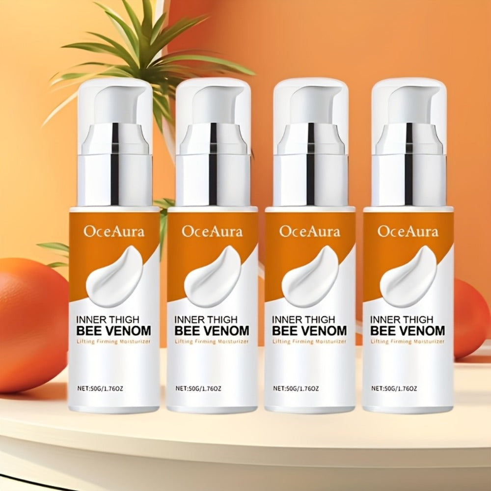 2/4pcs Bee Venom Thigh Firming Cream, Lifts And Firms Skin, Contains Coffee Seed, Vitamin E, Jojoba Oil, And Ginger Extract, Suitable For All Skin Types, Moisturizes And Conditions Thighs, Buttocks, Arms, And Body Contours, Alcohol-free.