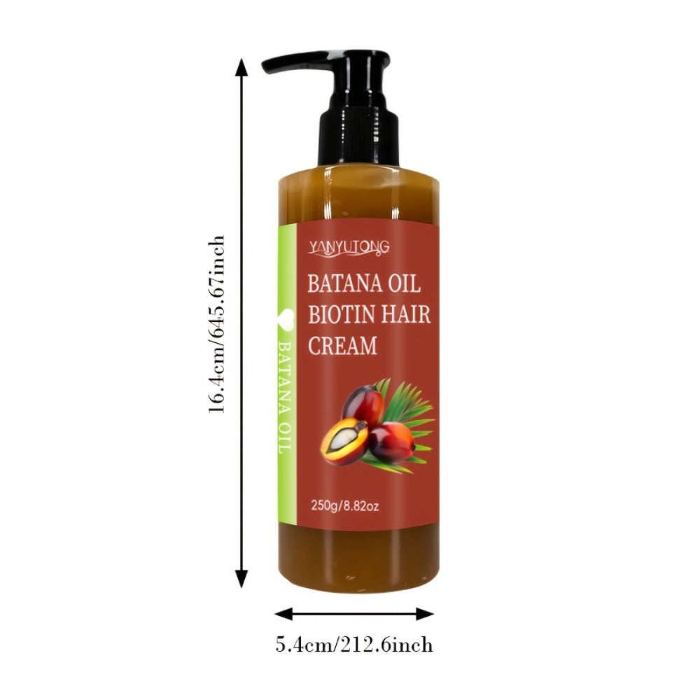 Batana Oil Unrefined Honduras Hair Treatment 250g Deep Moisturizing Squalane Shea Butter Repairs Dry Damaged Hair Boosts Shine All Hair Types Unisex