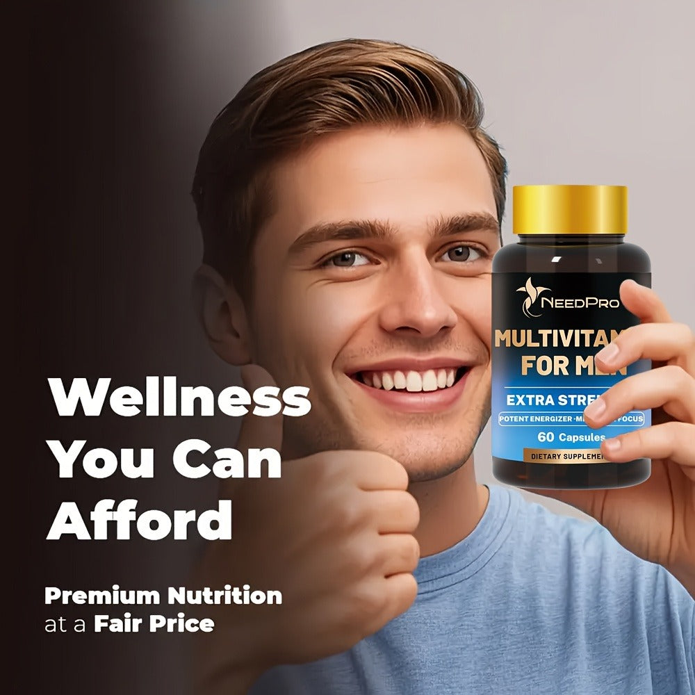120 Capsules Men'S Vitamin, Rich in Vitamin C, Vitamin A, Vitamin D, Vitamin B6, Folic Acid, Zinc, Biotin, Vitamin B12, Exercise - Healthy Supplement