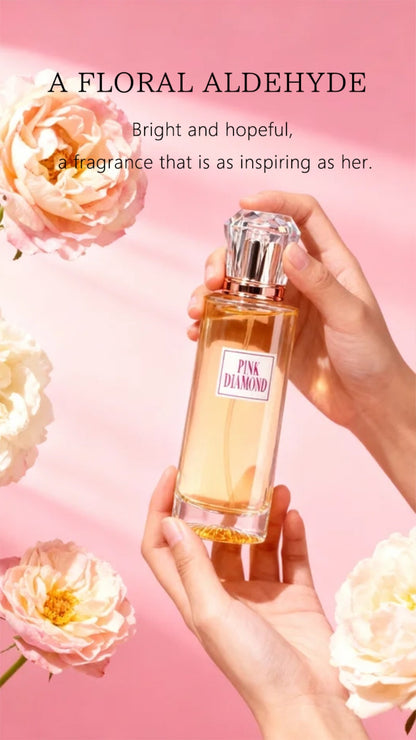 Women's Perfume Eau de Parfum Spray - Pink Diamond Long Lasting Floral Scent with Aldehyde Lily & Orange, Elegant Fragrance for Daily Wear & Special Occasions, 3.4 oz