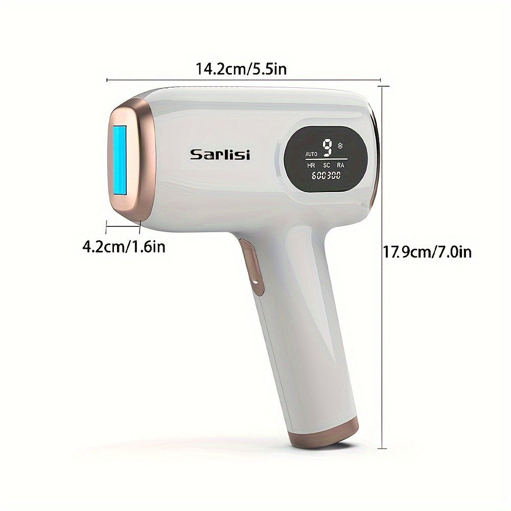 Sarlisi IPL Hair Removal For Women And Men, IPL Device Hair Removal For Nearly Painless & Long-Lasting Results, 9 Modes & Auto Flashing For Fast Full Body Hair Removal From Home