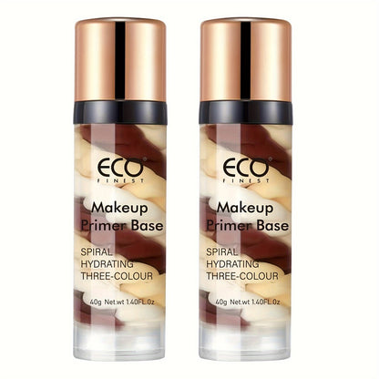 Makeup Primer Face Base – Brightening Pore Minimizer with Squalane, Moisturizing Even Skin Tone, Conceals Imperfections, 2-Pack 40g Cream Primer
