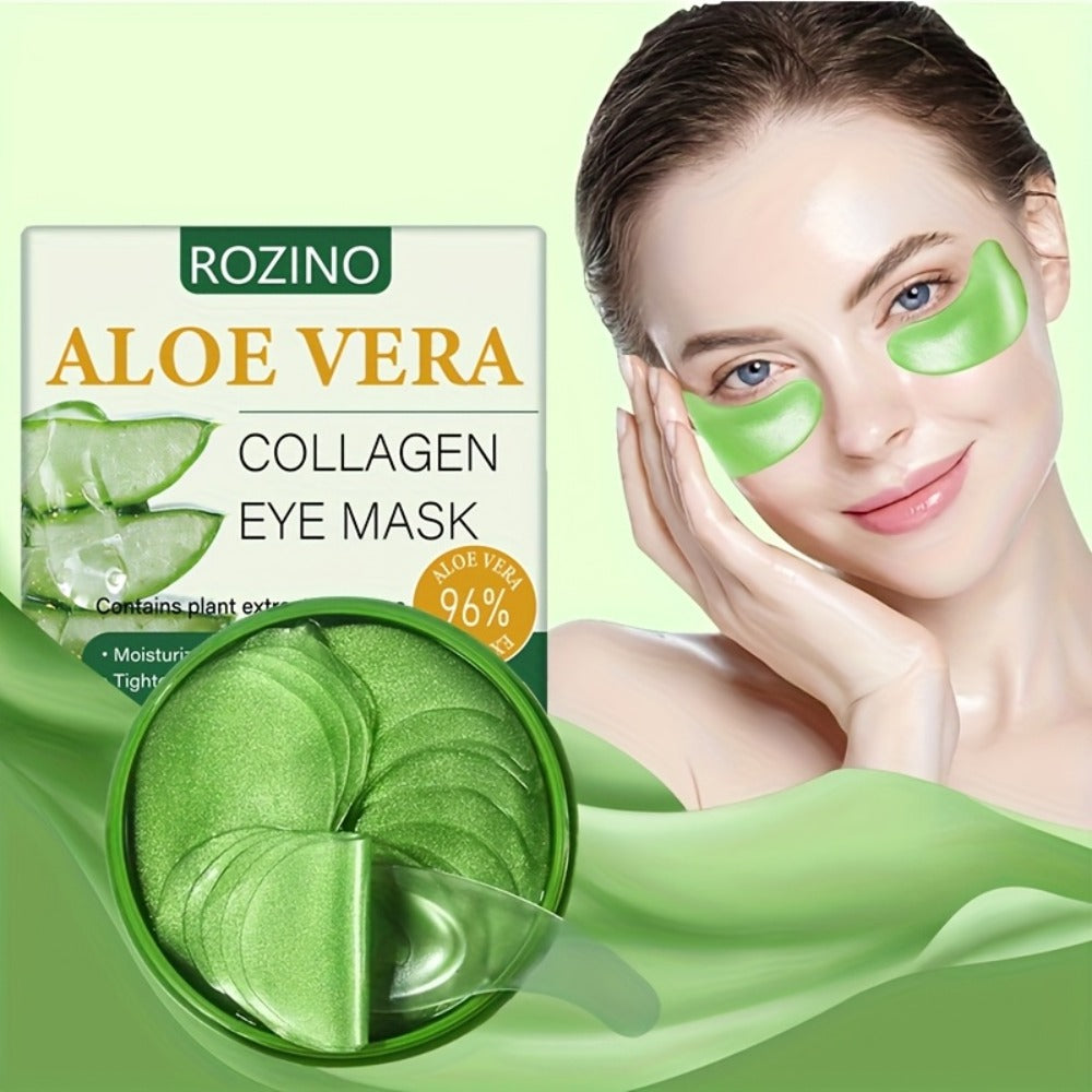 60pcs Instant Lift Aloe Vera Collagen Eye Mask, Under Eye Patches, Strong Moisturiz, Cooling, Look Reduced Wrinkles, Look Reduced Dark Circles, Gel Eye Patches Suitable For Swollen Eyes Dark Circles, Improved Under The Eye Patches Skin Loosen