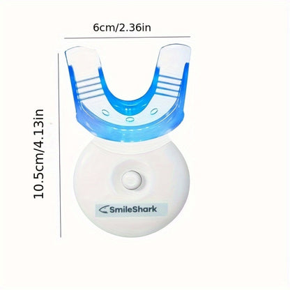 Teeth Whitening Kit with LED Light Accelerator, 3 Whitening Gel Syringes, Remineralizing Gel, Mouth Trays & Tray Case, At-Home Stain Removal for Fast Visible Results, Mint Flavor Whitening Set