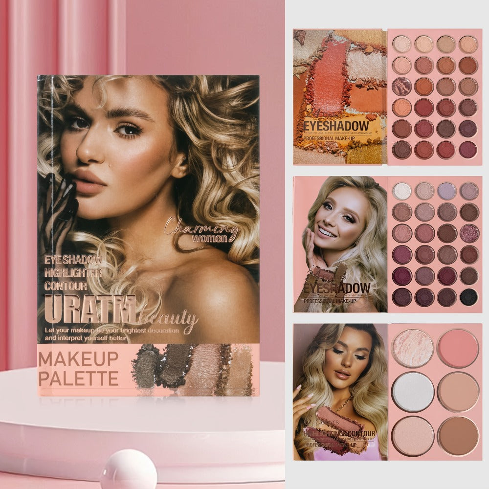 Three-layer/Four-layer Multifunctional Folding Book-style Makeup Palette, Eye Shadow, Blush And Highlighter Makeup Book All-in-one Palette, Holiday Gift Makeup Palette
