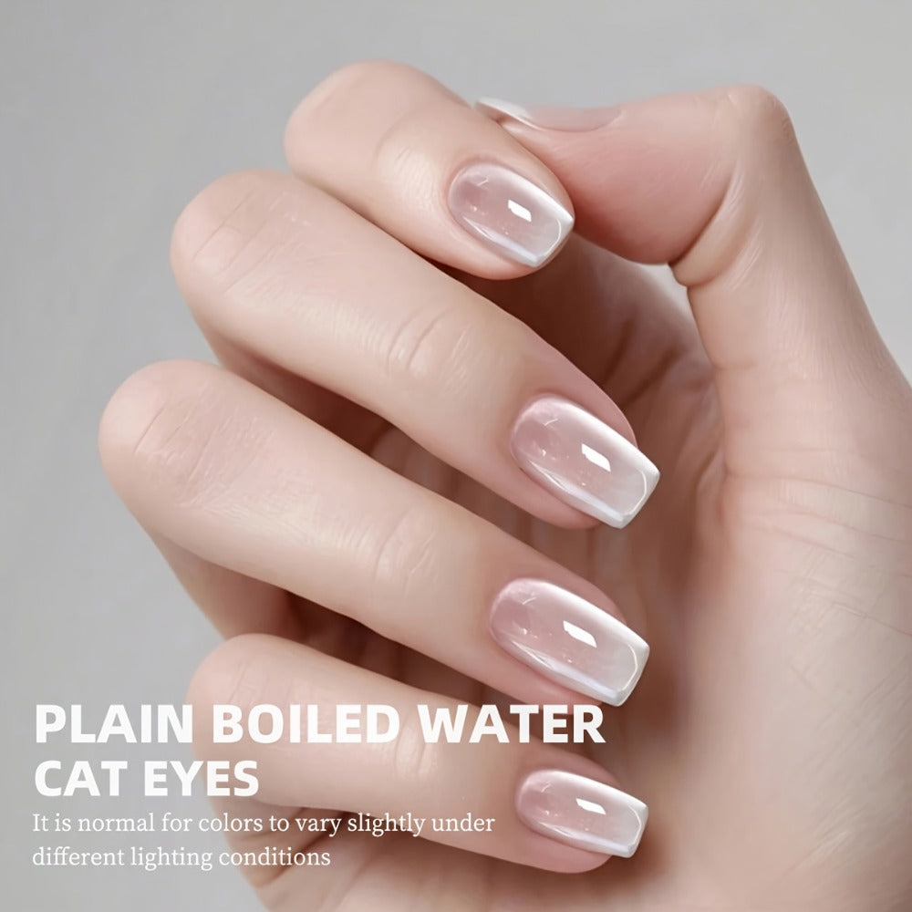 XEIJAYI Electroplating Bottle 5pcs Cat's Eye --- Super Bright Cat's Eye Gel Ruby Cat's Eye Porcelain White Glass Bead Effect Sparkling LED Nail Gel Home Salon Must-have Salon Gel