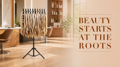 Braiding Hair Rack Standing Hair Extension Holder Hanger Height Adjustable Foldable 144 Strands Organizer for Knotless Box Braids Cornrows Hairstylists