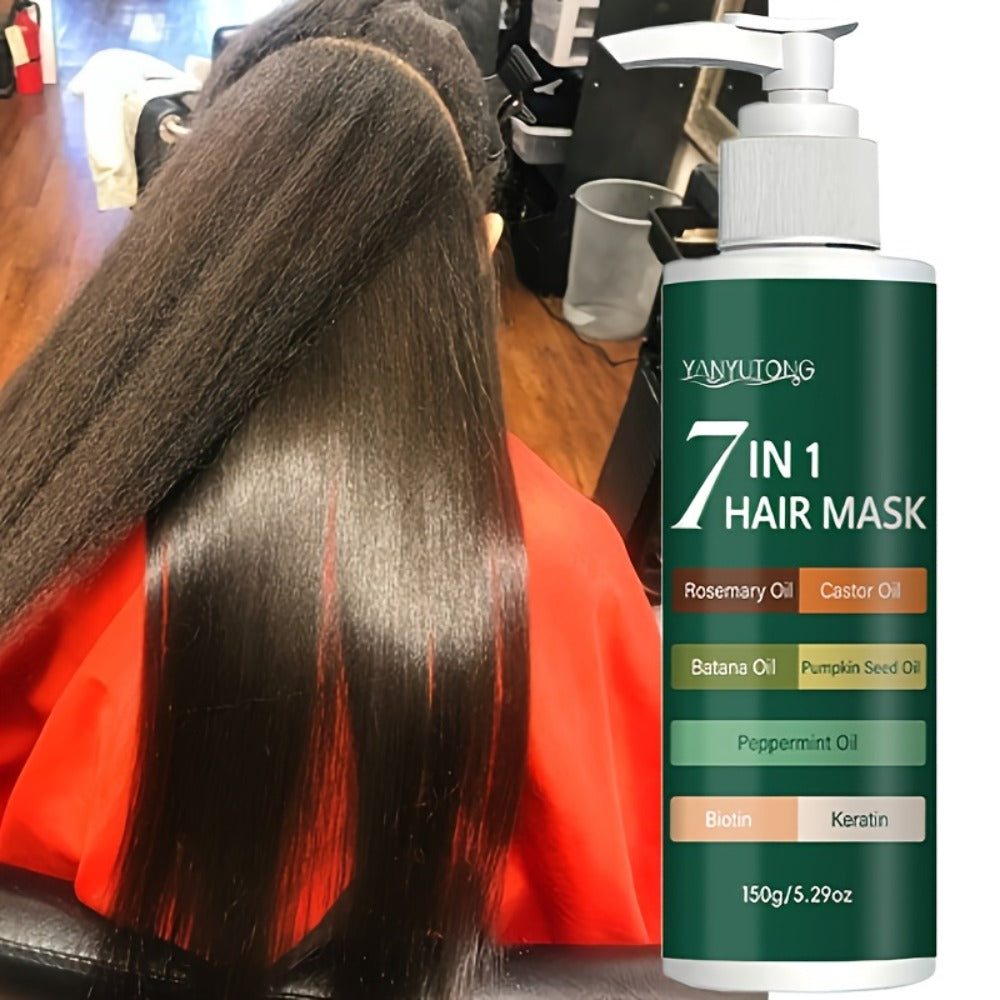 150g 7-in-1 Hair Care Mask, Containing Batana, Rosemary And Other Ingredients, Prevents Breakage, Softens And Moisturizes, Increases Shine, Suitable for Dry And Damaged Hair, Makes Hair Healthier, Suitable for All Hair Types.