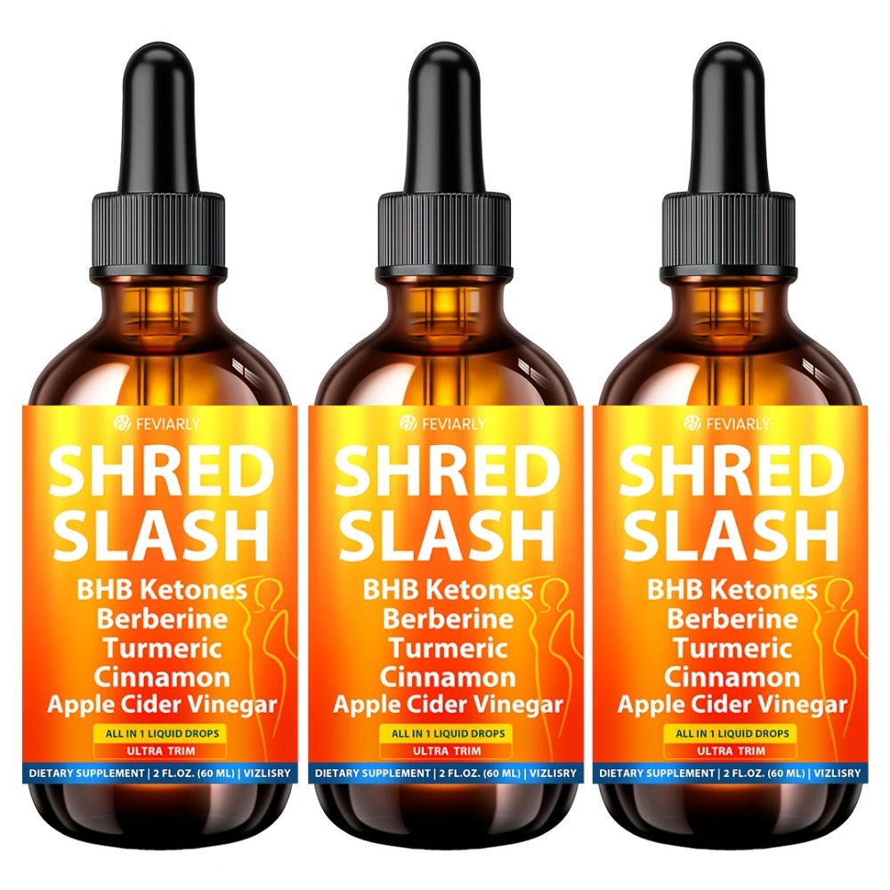 Lipo Slash 16-in-1 Liquid Drops, Natural Weight Goals for Women and Men, Supports Gut Health, Curb Cravings, Hunger Balance, BHB Ketones, Berberine, Turmeric, Cinnamon, Apple Cider Vinegar, Probiotics, Orange Flavor, Activate Level Up