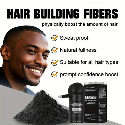 Hair Building Fibers 2-in-1 Kit 15g - 1-Second Adsorption Natural Invisible Thinning Hair Concealer | Covers Gray | For Men & Women | 4 Shades