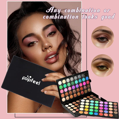 Eyeshadow Palette 120 Colors with 6 Makeup Brushes – Shimmer & Matte Multi-Color Eye Shadow Set for Stage Makeup, Cosplay, Party & Daily Glam Looks