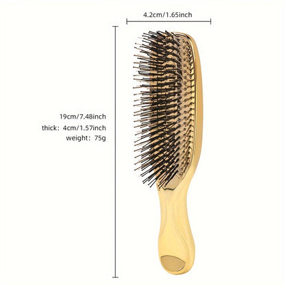 Air Cushion Comb Scalp Massage Brush Anti-Static Detangling Hair Comb Electroplated Hairdressing Comb with Gift Box – Rose Gold, Silver, Gold