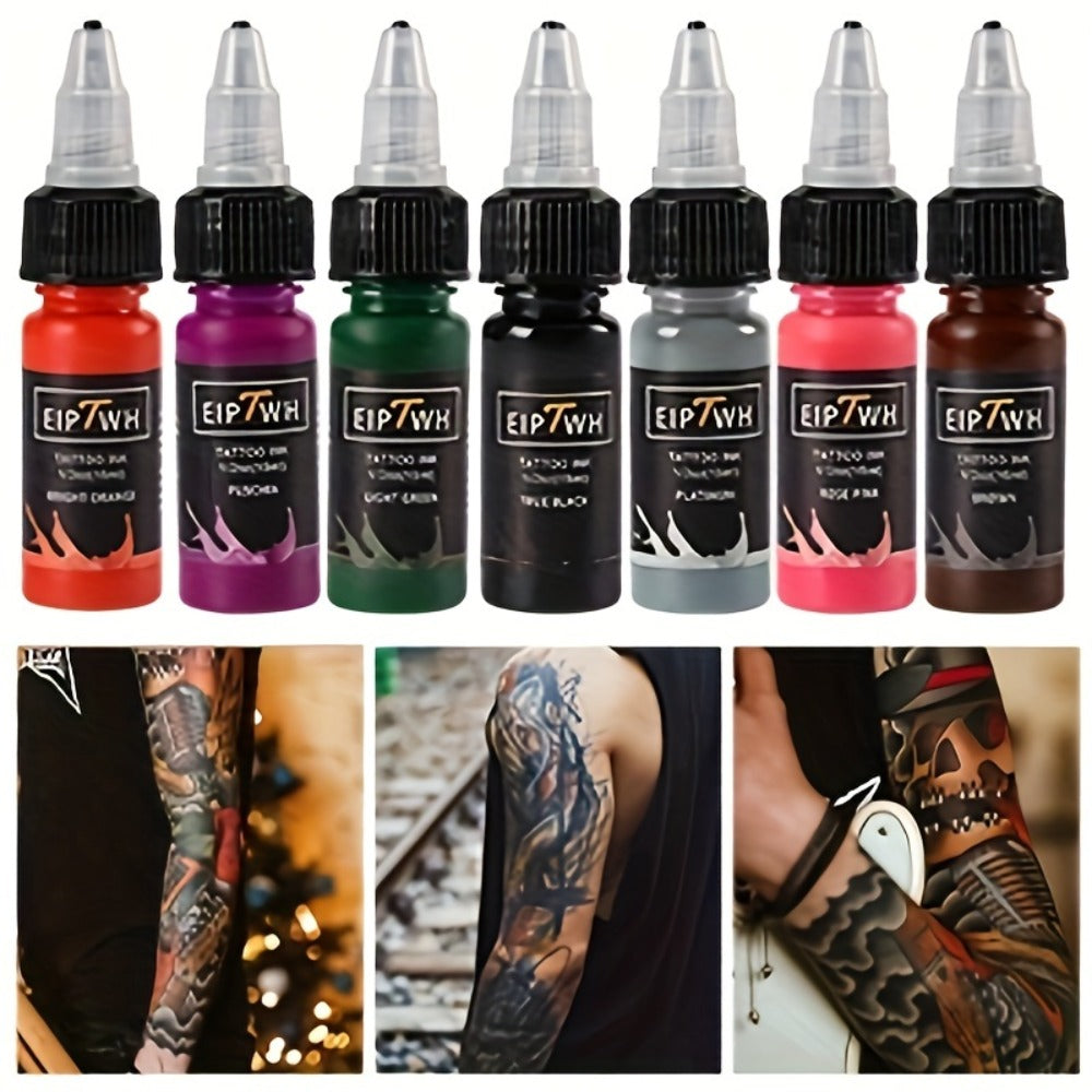 EIPTWH 14 Color Tattoo Ink Collection, 1/20Z15M// Bottle, Bright And Vivid Tattoo Ink Supplies FWTI14-15