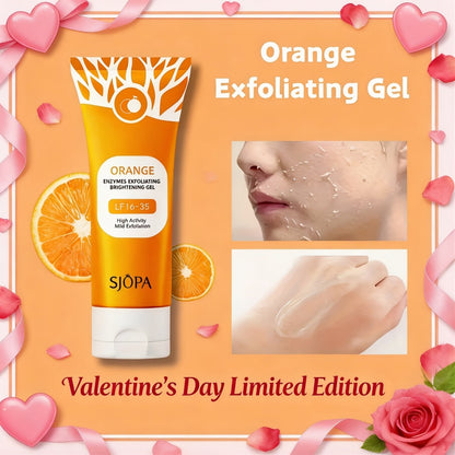 Exfoliating Face Gel Orange Vitamin C Salicylic Acid Brightening Pore Cleansing Alcohol Free Moisturizing Physical Exfoliant for All Skin Types Daily Use 100g