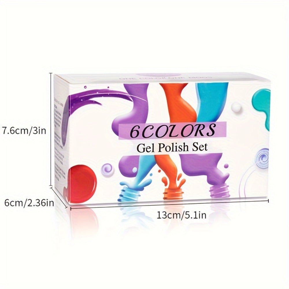 PUENTE 6pcs/set Aurora Shell Thread Cat Magnetic Gel Nail Polish With Magnet Semi-Permanent Nail Art 9D Aurora Glitter Pearl Cat Eye Gel Varnish, Soak Off Light Cured, Manicure Kit For Home Nail Salon Gift For Women