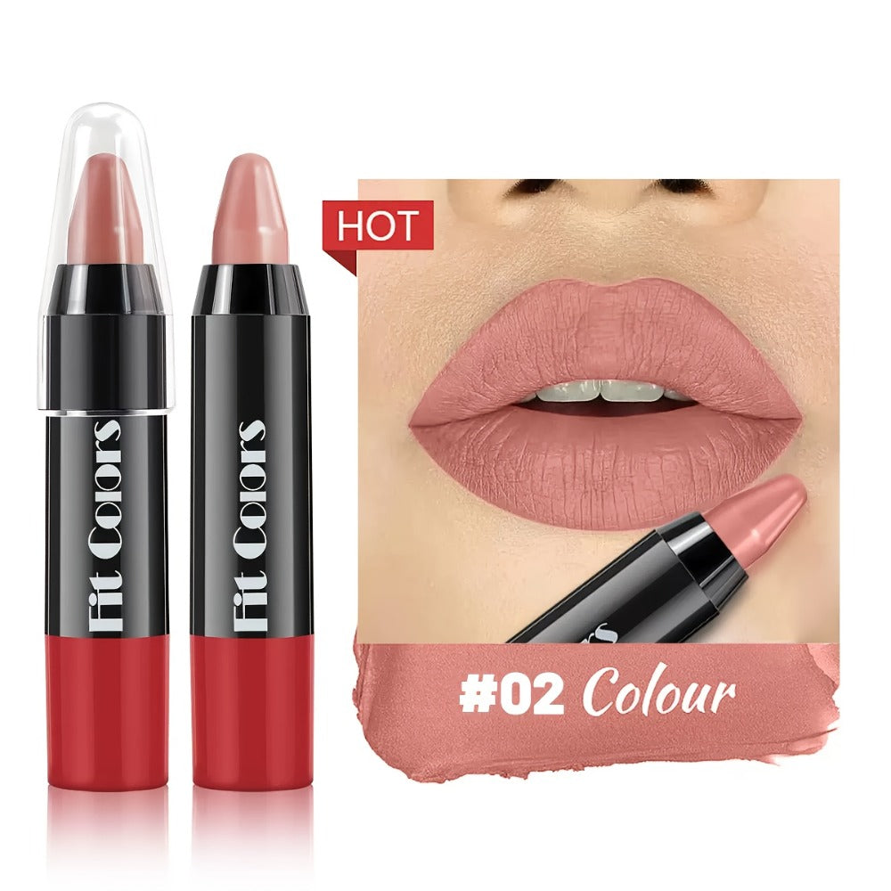 6pcs, Crayon Lipstick, Matte Lipstick, Easy Coloring Lipliner, Durable Easy Coloring Moisturizing Lipstick