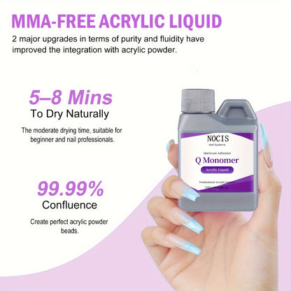 Acrylic Nail Kit 120g Complete Starter Set - Pink Peach Crystal Powder Monomer Liquid Nail Brush Forms 10pcs for Nail Extensions Salon Home