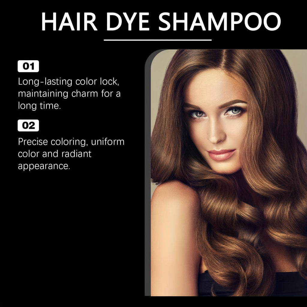 1/2 Pack 3 in 1 Red Hair Dye Shampoo, Carat Special Hair Dye Shampoo, Easy to Color, Moisturizing, Cleaning And Soft Red Hair, Lazy People Easy to Dye Hair Dye to Create Uniform Color, Bright Appearance, The Perfect Gift Choice