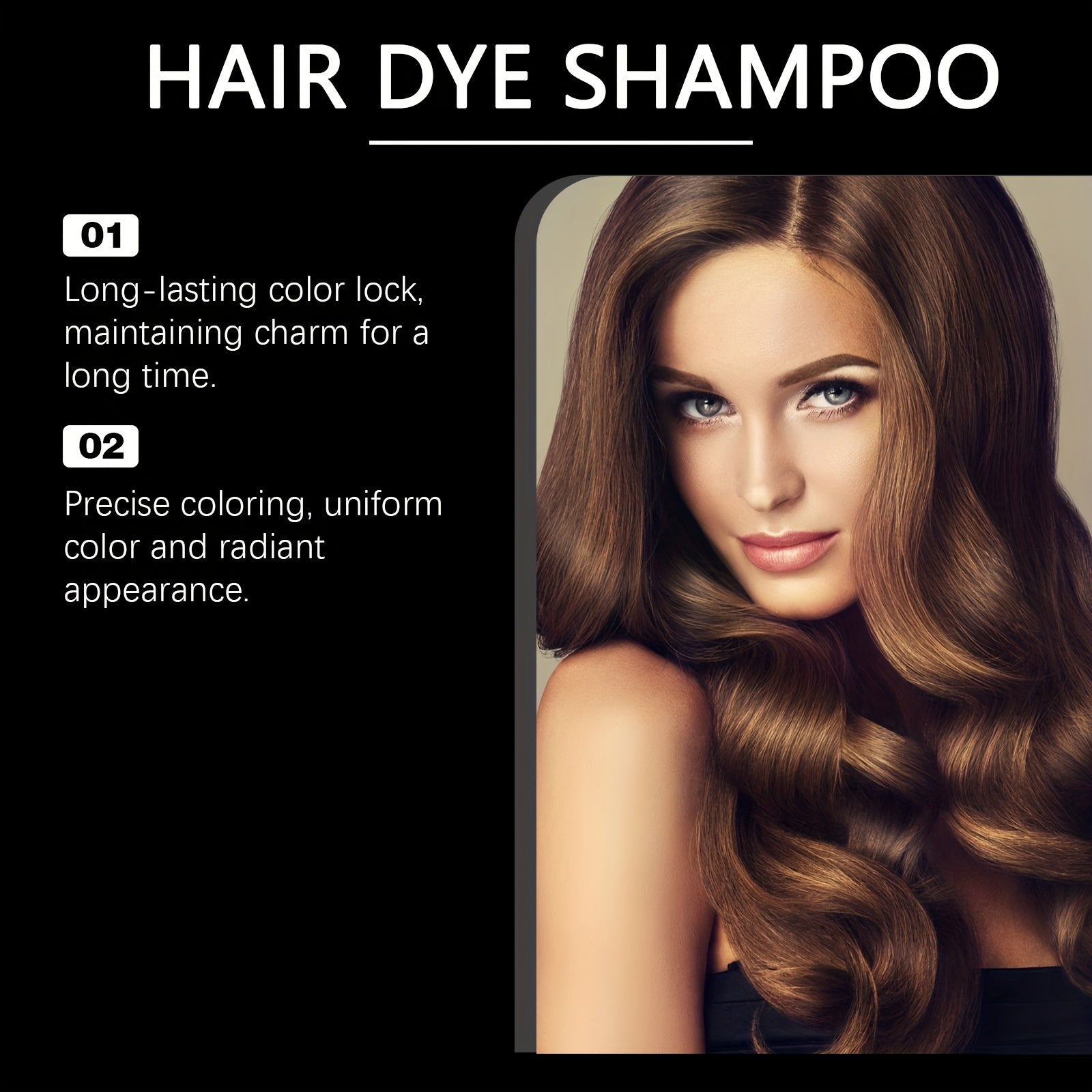 1/2 Pack 3 in 1 Red Hair Dye Shampoo, Carat Special Hair Dye Shampoo, Easy to Color, Moisturizing, Cleaning And Soft Red Hair, Lazy People Easy to Dye Hair Dye to Create Uniform Color, Bright Appearance, The Perfect Gift Choice