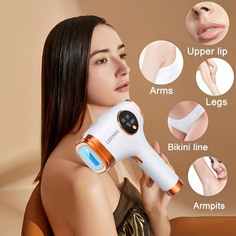LEFINEE IPL Hair Removal Device Unisex 3 in 1 Upgrade 999, 900+ Flashes at Home IPL Hair Removal Machine Home Hair Remover 2 Modes 9 Energy Levels Mother'S Day Gift Girlfriend Gift