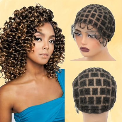 Crochet Wig Cap DIY Braiding Set — Double Full Lace, Baby Hair, Premade Lace Front, Nylon Hair Net & Hook Tool for Making Braided Wigs, 82–121 Sections