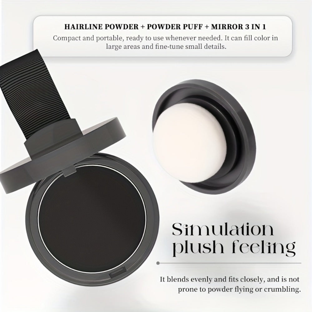 Beard Touch-Up Powder for Men — Instant Gray Coverage & Hair Filler for Beard, Eyebrows, Hairline | Natural Thickness Effect | 5 Colors Available